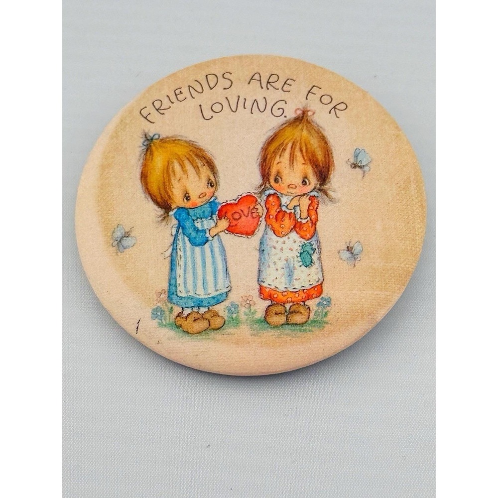 Vintage 1981 Precious Moments Metal Friendship Pin 2" Length